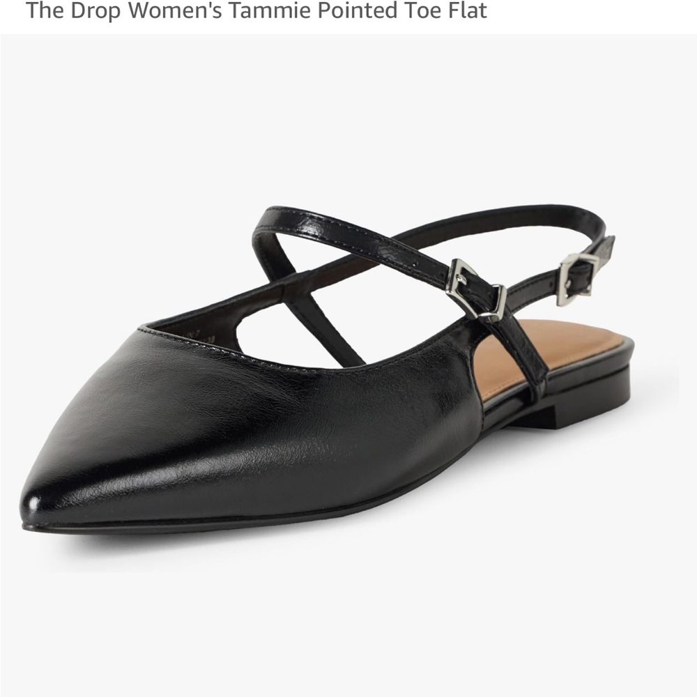 NWT The Drop Tammie Black Pointed Toe Flats